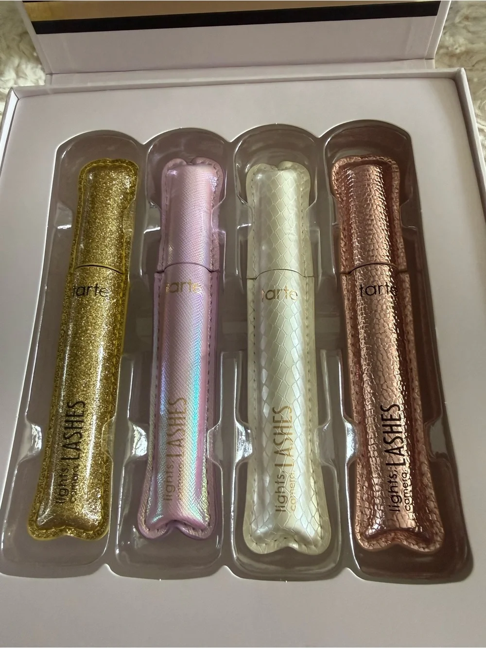 Tarte 4 in 1 Lights, Camera, Action mascara set. 4 tubes- black